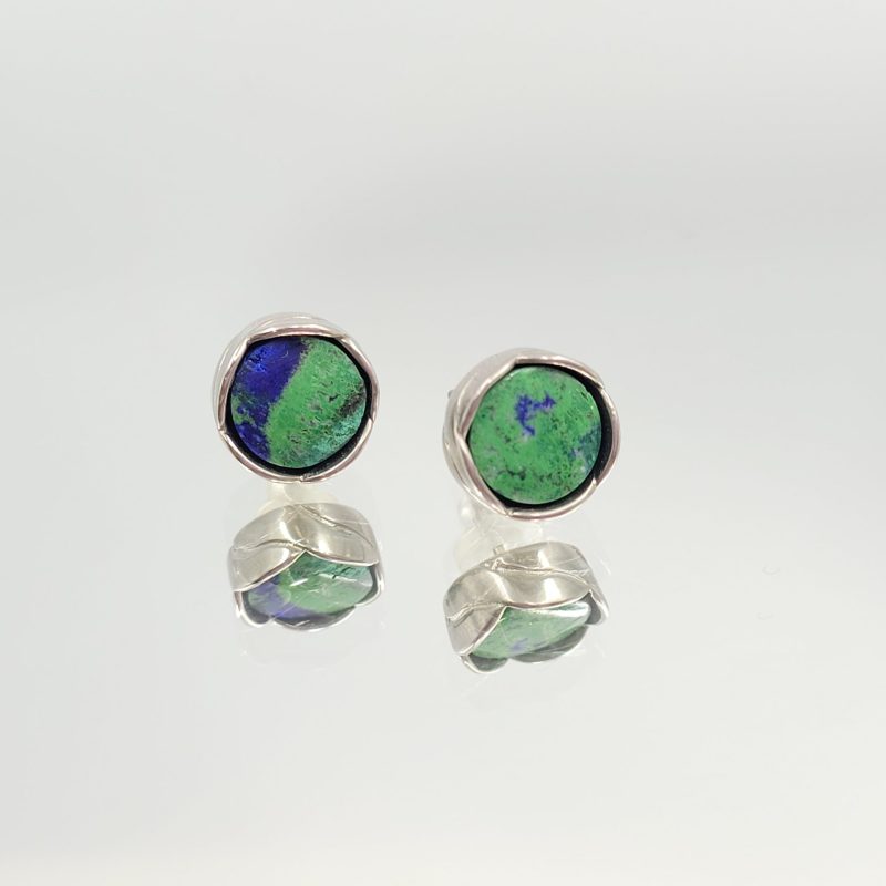 Conichalcite-Azurite Earring