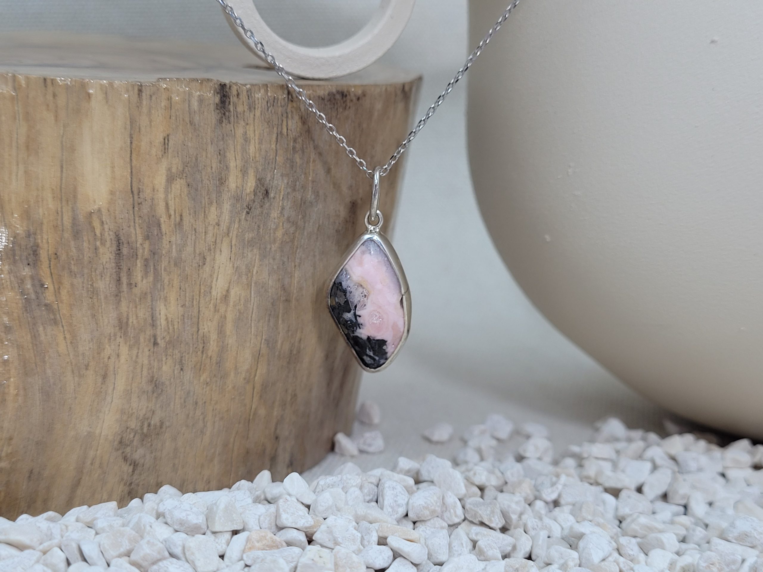 Rodochrosite-Pyrite Necklace